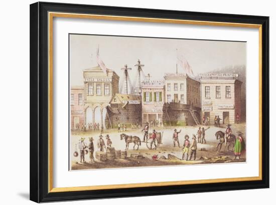 High and Dry, from 'Mountains and Molehills' or a 'Burnt Journal', 1855-Francis Samuel Marryat-Framed Giclee Print