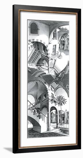 High and Low-M^ C^ Escher-Framed Art Print