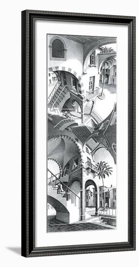 High and Low-M^ C^ Escher-Framed Art Print