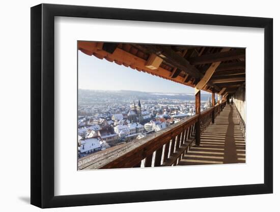 High Angle View from the Castle of the Old Town of Esslingen in Winter-Markus Lange-Framed Photographic Print