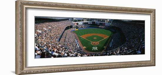 High Angle View of a Baseball Stadium, Yankee Stadium, New York City, New York State, USA-null-Framed Photographic Print