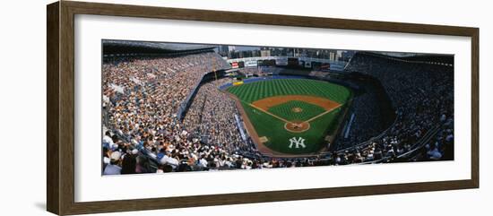 High Angle View of a Baseball Stadium, Yankee Stadium, New York City, New York State, USA-null-Framed Photographic Print