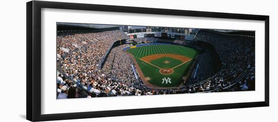 High Angle View of a Baseball Stadium, Yankee Stadium, New York City, New York State, USA-null-Framed Photographic Print