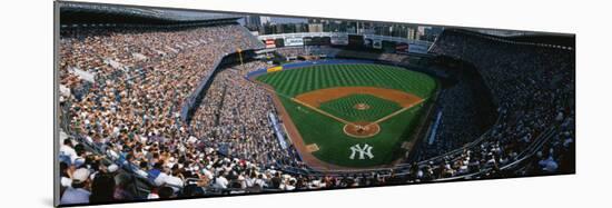 High Angle View of a Baseball Stadium, Yankee Stadium, New York City, New York State, USA-null-Mounted Photographic Print