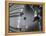 High Angle View of a Boy Bowling-null-Framed Premier Image Canvas