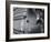 High Angle View of a Boy Bowling-null-Framed Photographic Print