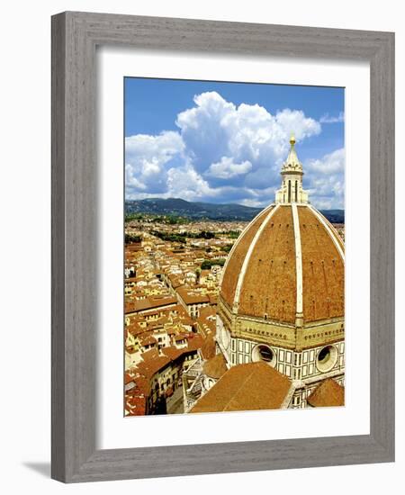High Angle View of a Cathedral, Duomo Santa Maria Del Fiore, Florence, Tuscany, Italy-Miva Stock-Framed Photographic Print