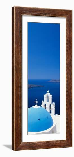 High Angle View of a Church, Firostefani, Santorini, Cyclades Islands, Greece-null-Framed Photographic Print