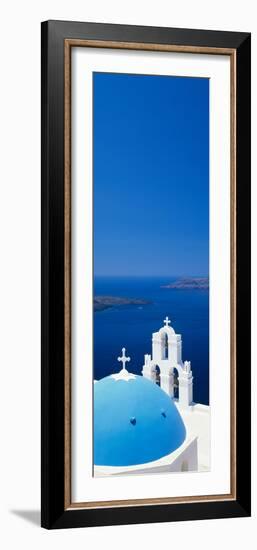 High Angle View of a Church, Firostefani, Santorini, Cyclades Islands, Greece-null-Framed Photographic Print