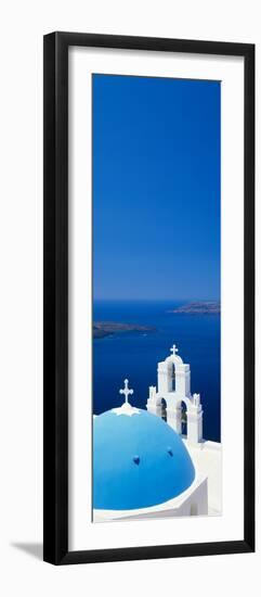 High Angle View of a Church, Firostefani, Santorini, Cyclades Islands, Greece-null-Framed Photographic Print