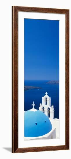 High Angle View of a Church, Firostefani, Santorini, Cyclades Islands, Greece-null-Framed Photographic Print