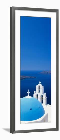 High Angle View of a Church, Firostefani, Santorini, Cyclades Islands, Greece-null-Framed Photographic Print