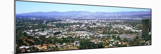 High angle view of a city, Burbank, San Fernando Valley, Los Angeles County, California, USA-null-Mounted Photographic Print