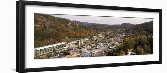 High Angle View of a City, Gatlinburg, Sevier County, Tennessee, USA-null-Framed Photographic Print