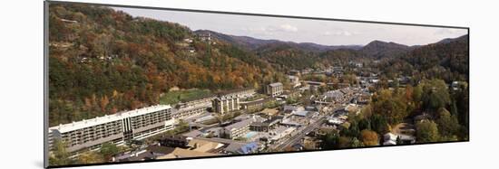 High Angle View of a City, Gatlinburg, Sevier County, Tennessee, USA-null-Mounted Photographic Print