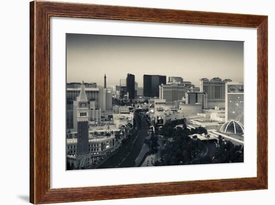 High Angle View of a City, Las Vegas Boulevard, Las Vegas Strip, Las Vegas, Nevada, USA-null-Framed Photographic Print