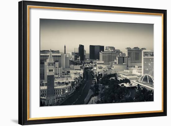 High Angle View of a City, Las Vegas Boulevard, Las Vegas Strip, Las Vegas, Nevada, USA-null-Framed Photographic Print