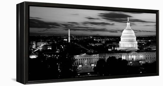 High Angle View of a City Lit Up at Dusk, Washington Dc, USA-null-Framed Premier Image Canvas