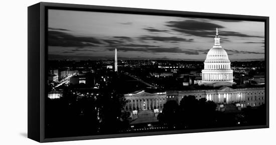 High Angle View of a City Lit Up at Dusk, Washington Dc, USA-null-Framed Premier Image Canvas