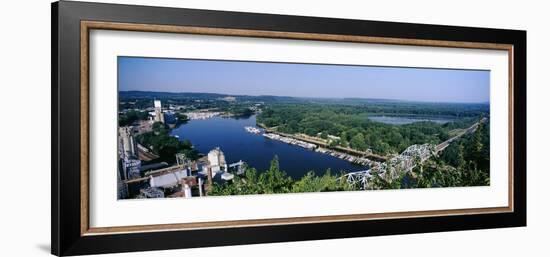 High angle view of a city, Red Wing, Minnesota, USA-null-Framed Photographic Print