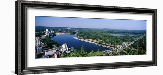 High angle view of a city, Red Wing, Minnesota, USA-null-Framed Photographic Print