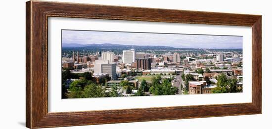 High Angle View of a City, Spokane, Washington State, USA-null-Framed Photographic Print