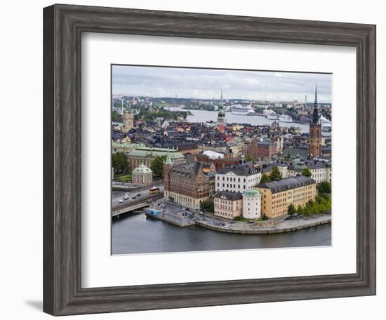 High Angle View of a City, Stockholm, Sweden-null-Framed Photographic Print