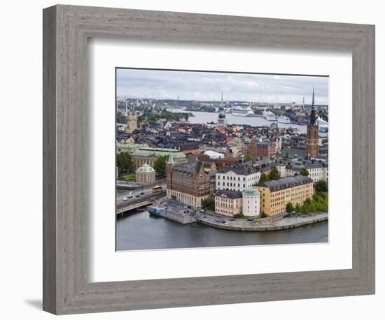 High Angle View of a City, Stockholm, Sweden-null-Framed Photographic Print