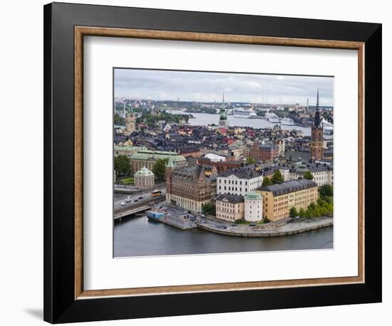 High Angle View of a City, Stockholm, Sweden-null-Framed Photographic Print