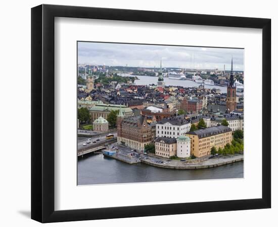 High Angle View of a City, Stockholm, Sweden-null-Framed Photographic Print