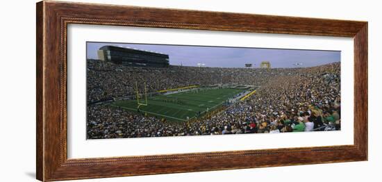 High Angle View of a Football Stadium Full of Spectators, Notre Dame Stadium, South Bend-null-Framed Photographic Print