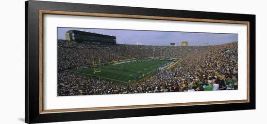 High Angle View of a Football Stadium Full of Spectators, Notre Dame Stadium, South Bend-null-Framed Photographic Print