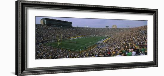 High Angle View of a Football Stadium Full of Spectators, Notre Dame Stadium, South Bend-null-Framed Photographic Print