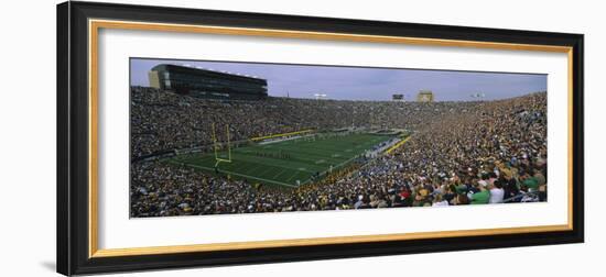 High Angle View of a Football Stadium Full of Spectators, Notre Dame Stadium, South Bend-null-Framed Photographic Print