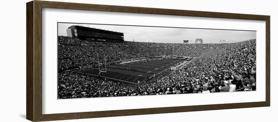 High Angle View of a Football Stadium Full of Spectators, Notre Dame Stadium, South Bend-null-Framed Photographic Print