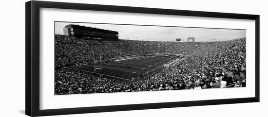 High Angle View of a Football Stadium Full of Spectators, Notre Dame Stadium, South Bend-null-Framed Photographic Print