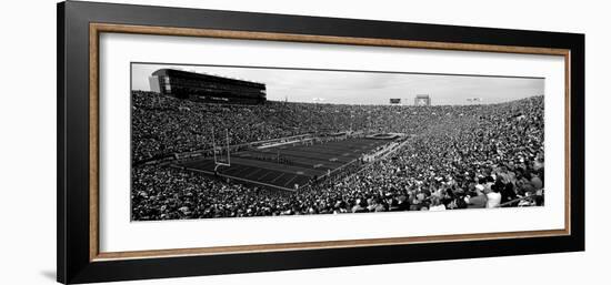 High Angle View of a Football Stadium Full of Spectators, Notre Dame Stadium, South Bend-null-Framed Photographic Print