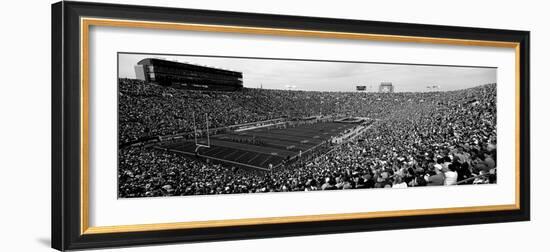 High Angle View of a Football Stadium Full of Spectators, Notre Dame Stadium, South Bend-null-Framed Photographic Print