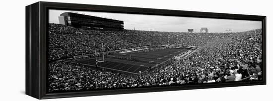 High Angle View of a Football Stadium Full of Spectators, Notre Dame Stadium, South Bend-null-Framed Premier Image Canvas