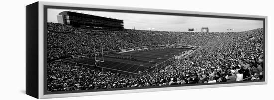 High Angle View of a Football Stadium Full of Spectators, Notre Dame Stadium, South Bend-null-Framed Premier Image Canvas