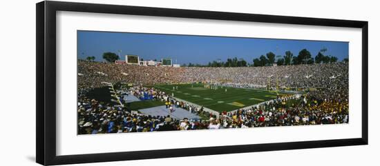 High Angle View of a Football Stadium Full of Spectators, the Rose Bowl, Pasadena-null-Framed Photographic Print