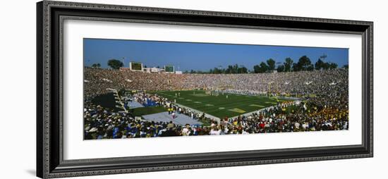 High Angle View of a Football Stadium Full of Spectators, the Rose Bowl, Pasadena-null-Framed Photographic Print