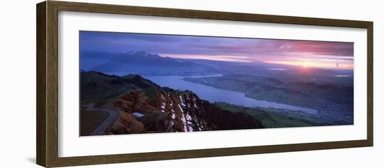 High Angle View of a Lake, Lake Lucerne, Rigi Kulm, Mt Rigi, Schwyz Canton, Switzerland-null-Framed Photographic Print