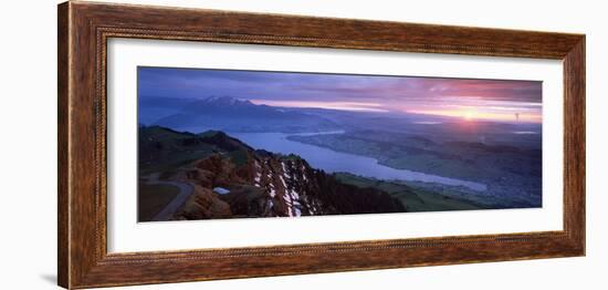 High Angle View of a Lake, Lake Lucerne, Rigi Kulm, Mt Rigi, Schwyz Canton, Switzerland-null-Framed Photographic Print