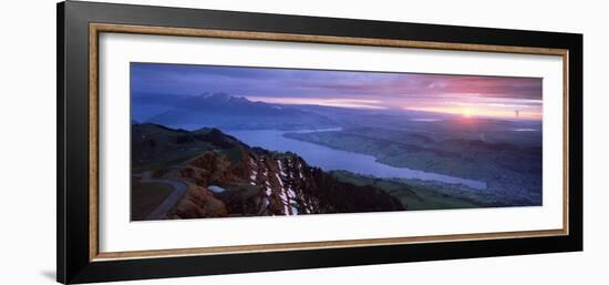 High Angle View of a Lake, Lake Lucerne, Rigi Kulm, Mt Rigi, Schwyz Canton, Switzerland-null-Framed Photographic Print