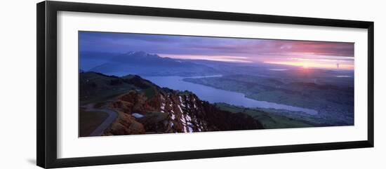 High Angle View of a Lake, Lake Lucerne, Rigi Kulm, Mt Rigi, Schwyz Canton, Switzerland-null-Framed Photographic Print