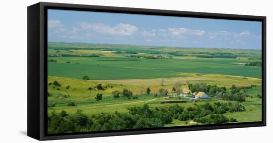 High Angle View of a Landscape, Arnold, Custer County, Nebraska, USA-null-Framed Premier Image Canvas