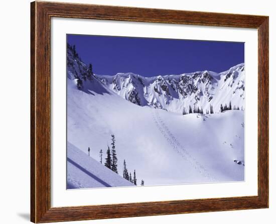 High Angle View of a Ski Slope-null-Framed Photographic Print