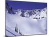 High Angle View of a Ski Slope-null-Mounted Photographic Print
