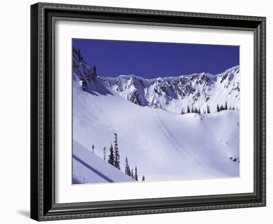 High Angle View of a Ski Slope-null-Framed Photographic Print